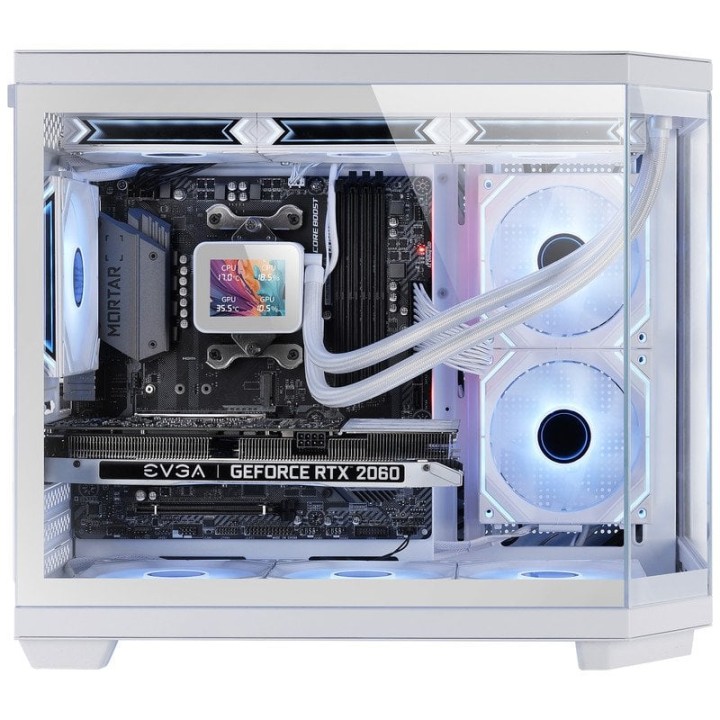 Mars Gaming MC-3TCOREM Caja Gaming Custom MicroATX Triple Cristal Templado Cámara Dual USB-C Blanca