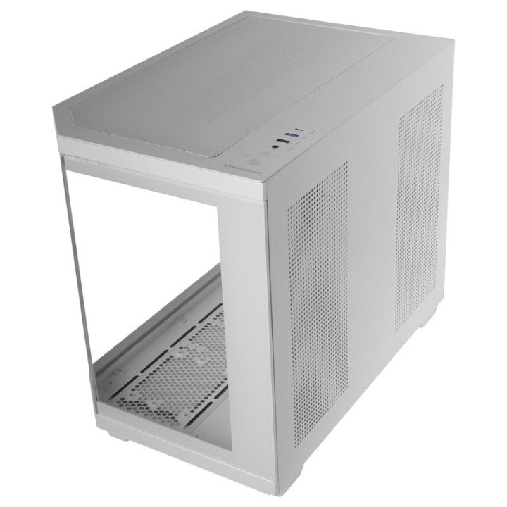 Mars Gaming MC-3TCOREM Caja Gaming Custom MicroATX Triple Cristal Templado Cámara Dual USB-C Blanca