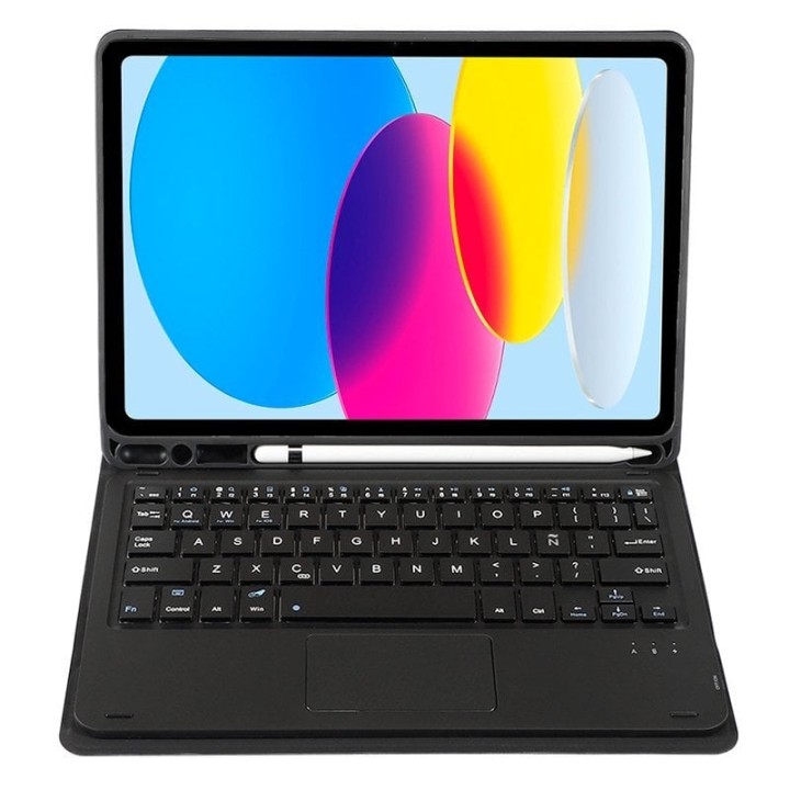Funda COOL para iPad (2022 / 2024) 10.9 (10 Gen.) / iPad 11 2025 Teclado Bluetooth Polipiel Negro
