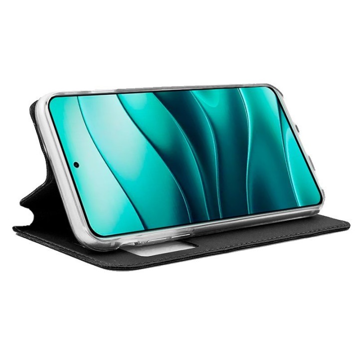 Cool Funda Flip Cover Liso Negro para Xiaomi Redmi Note 14 5G
