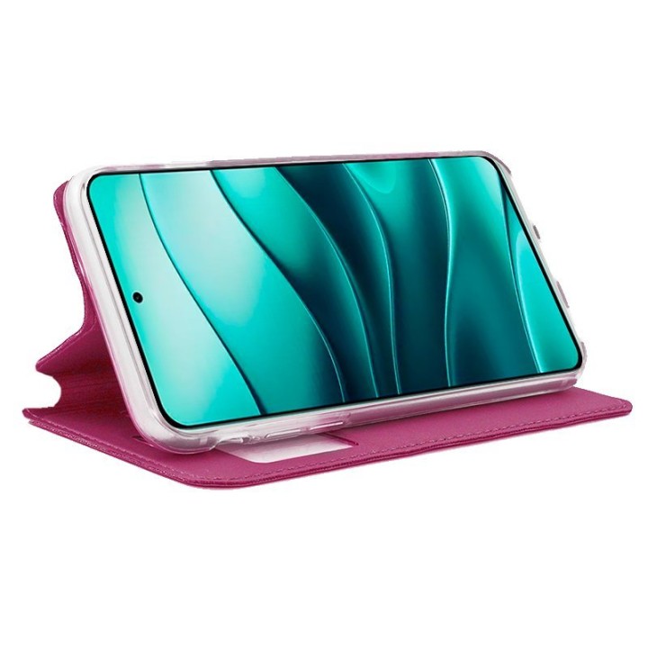 Cool Funda Flip Cover Liso Rosa para Xiaomi Redmi Note 14 5G