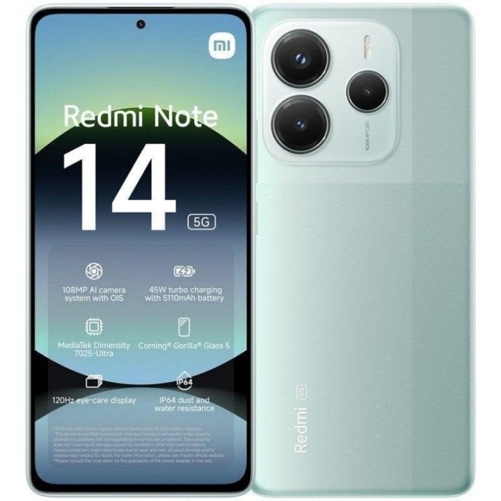 Xiaomi REDMI Note 14 5G 8GB 256GB 6.67" Verde Coral
