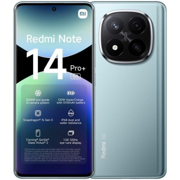 Xiaomi REDMI Note 14 Pro Plus 5G 12GB 512GB 6.67" Azul Hielo