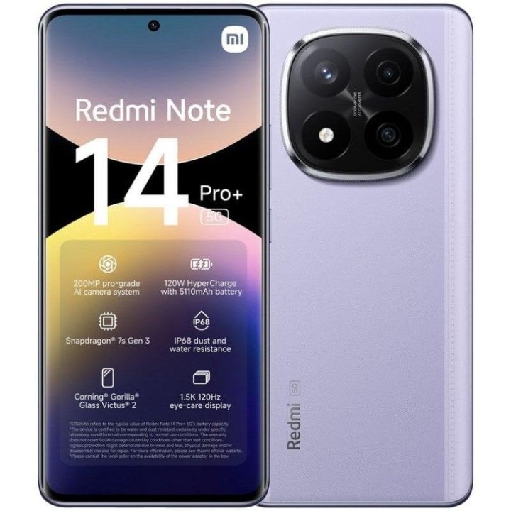 Xiaomi REDMI Note 14 Pro Plus 5G 12GB 512GB 6.67" Violeta Lavanda