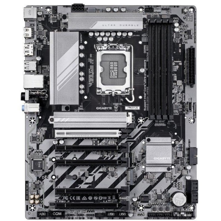Placa Base Gigabyte B860 DS3H Intel B860 LGA1851 DDR5 ATX WiFi 6E PCIe 5.0 256GB 2.5GbE M.2 RAID