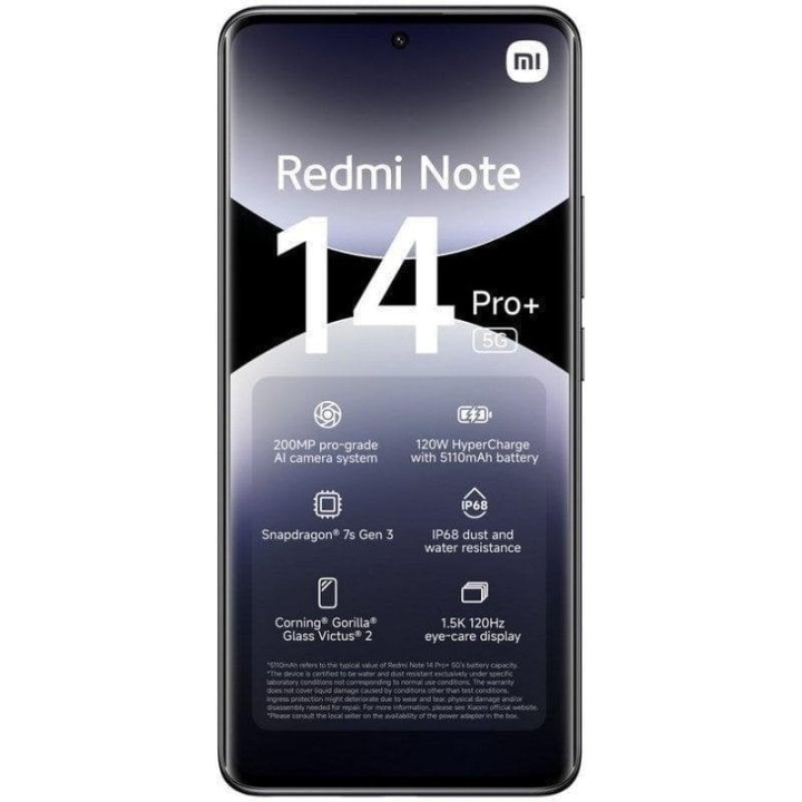 Xiaomi REDMI Note 14 Pro Plus 5G 8GB 256GB 6.67" Negro