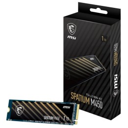 MSI SPATIUM M450 1TB Disco SSD 3400MB/s NVMe PCIe 4.0 M.2 Gen4 3D NAND