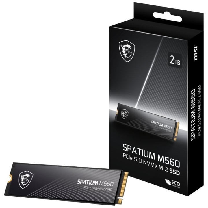 MSI SPATIUM M560 2TB Disco SSD 10300MB/s NVMe PCIe 5.0 M.2 Gen5 3D NAND