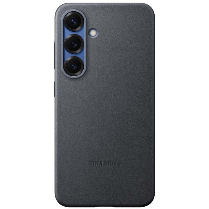 Samsung Funda de Cuero Vegano Negra para Galaxy S25