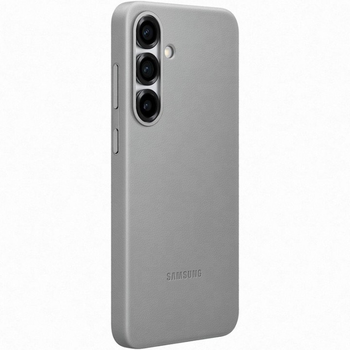 Samsung Funda de Cuero Vegano Gris para Galaxy S25 Plus
