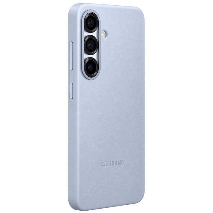 Samsung Funda de Cuero Vegano Azul Claro para Galaxy S25
