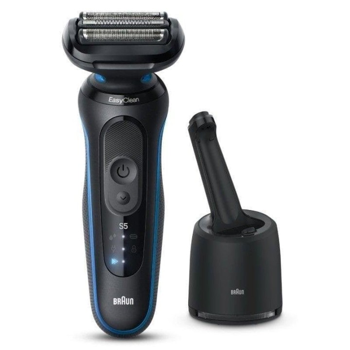 Braun Series 5 52-B7000cc Afeitador Eléctrica con Centro de Limpieza SmartCare Negra/Azul