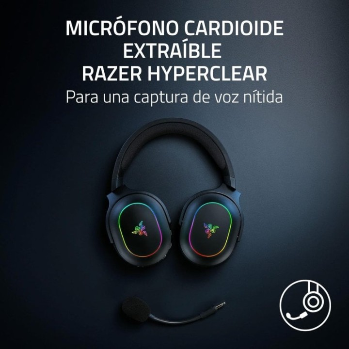 Razer Barracuda X Chroma Auriculares Gaming Inalámbricos 2.4GHz/Bluetooth Negros