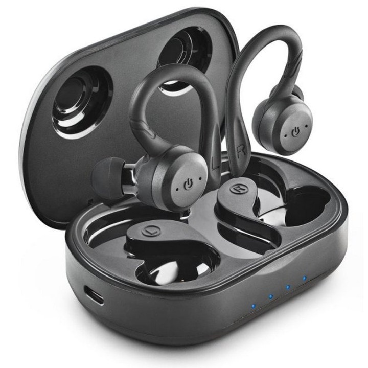 NGS Artica Jogger Auriculares Deportivos Bluetooth con Estuche de Carga Negros