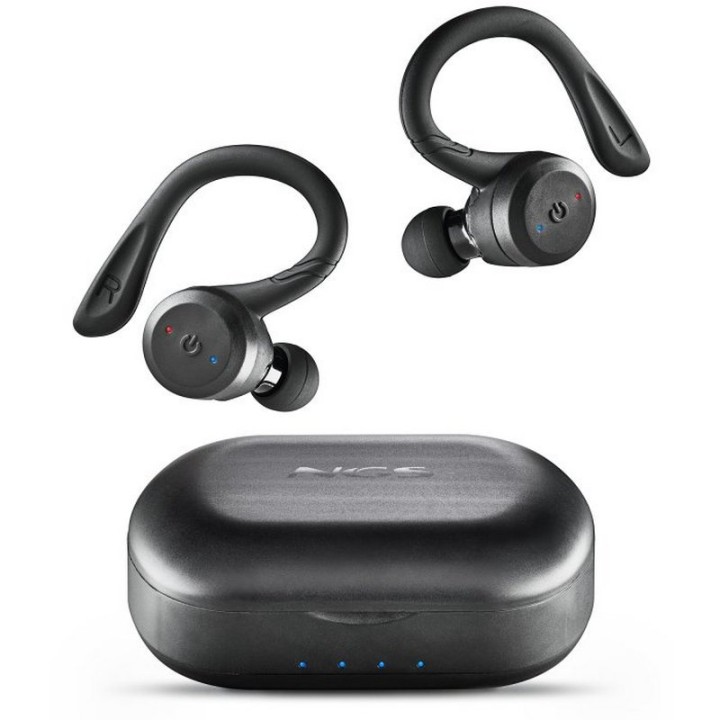 NGS Artica Jogger Auriculares Deportivos Bluetooth con Estuche de Carga Negros