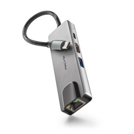 NGS Wonderdock Supra Adaptador Multipuerto USB-C a 1x USB 3.0/1x USB-C PD 100W/1x HDMI 4K/1x RJ-45