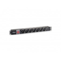 Regleta EQUIP 7 Tomas 1.8m Rack 19" Negra (EQ333300)