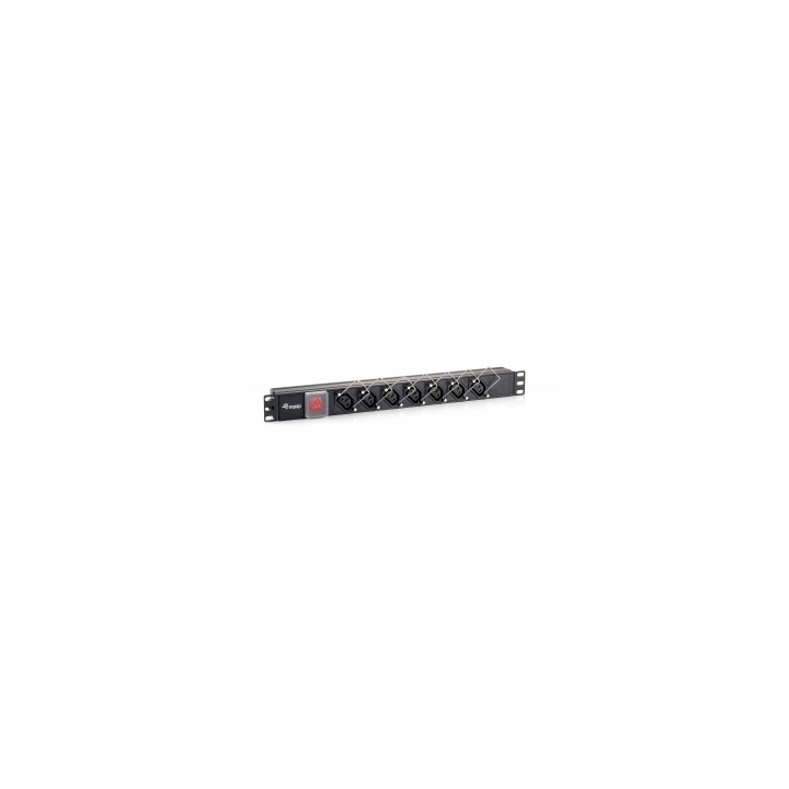 Regleta EQUIP 7 Tomas 1.8m Rack 19" Negra (EQ333300)