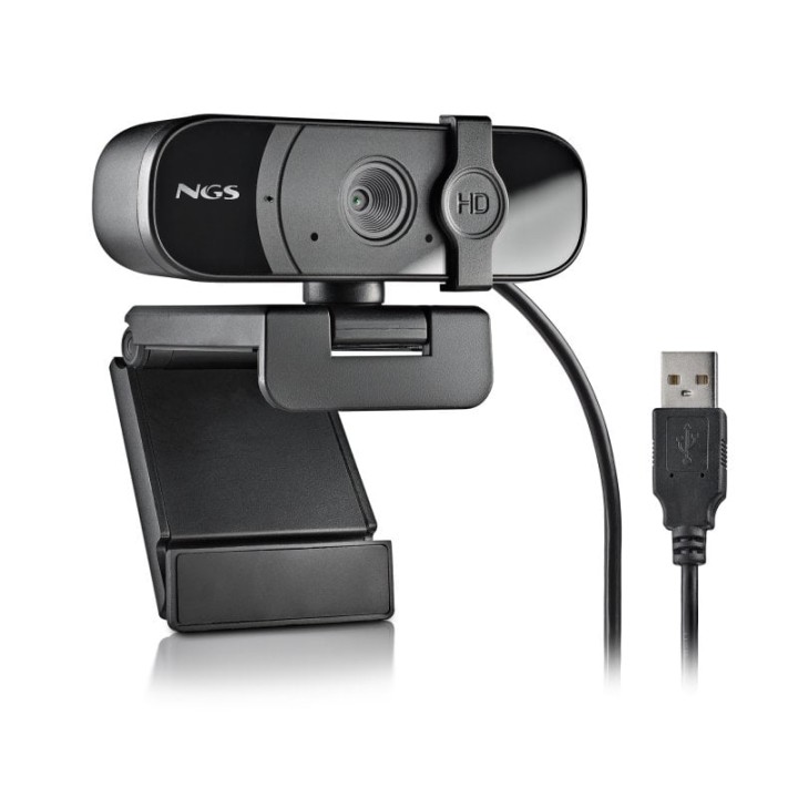 NGS XPRESSCAM 1080HD Webcam para PC FullHD 1080p USB 2.0 con Micrófono Incorporado