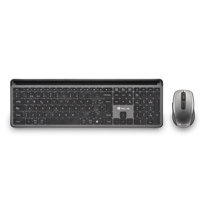 NGS Eclipse Kit Teclado + Ratón Multifunción Inalámbricos Recargables con 12 Teclas Multimedia