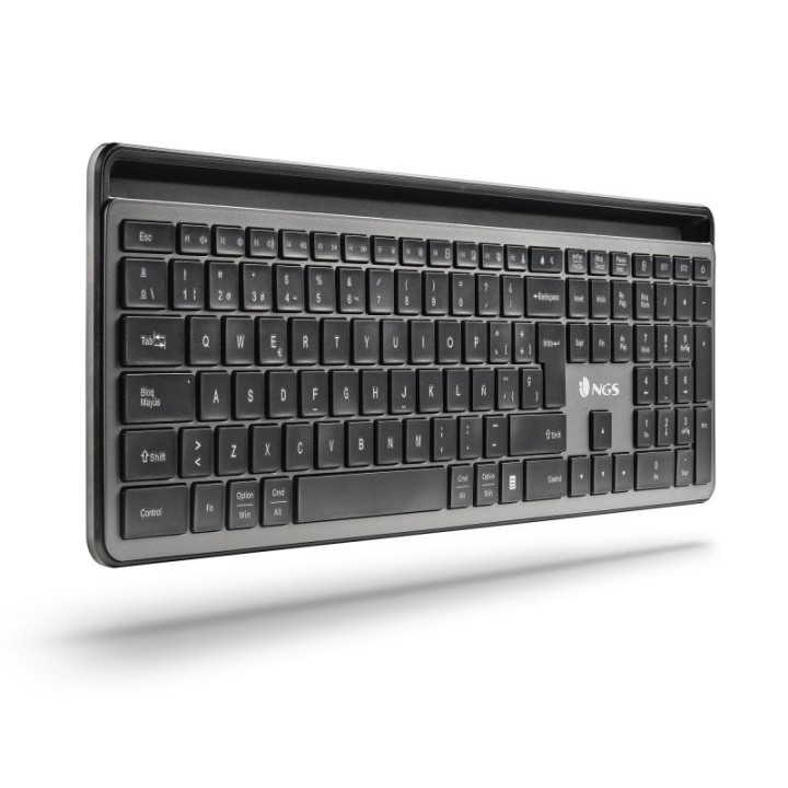 NGS Eclipse Kit Teclado + Ratón Multifunción Inalámbricos Recargables con 12 Teclas Multimedia