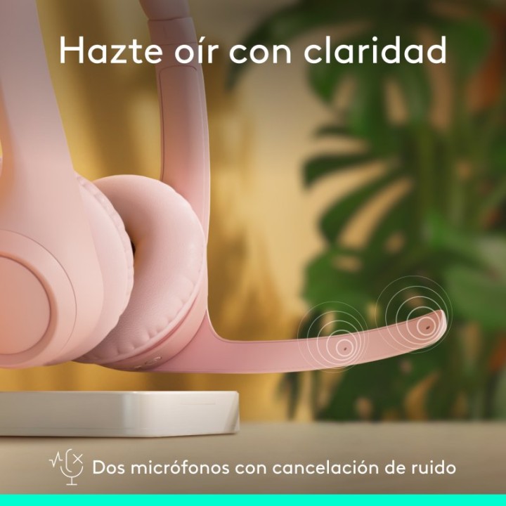 Logitech Zone 300 Auriculares Inalámbricos Bluetooth con Micrófono Omnidireccional Rosas