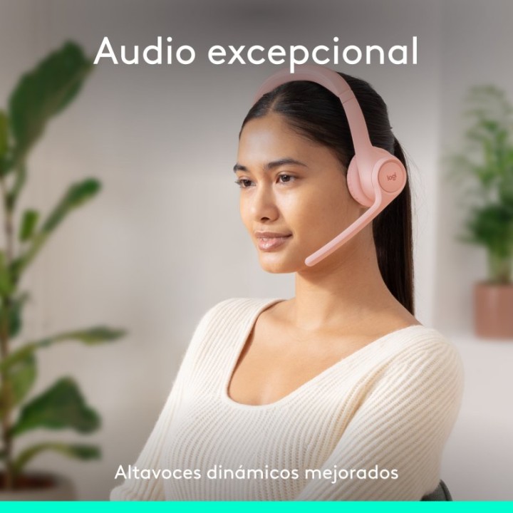 Logitech Zone 300 Auriculares Inalámbricos Bluetooth con Micrófono Omnidireccional Rosas