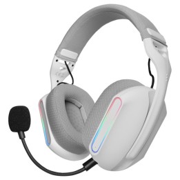 Mars Gaming MHW-PRO Auriculares Inalámbricos 7.1 ARGB Flow Bluetooth 5.3 Micrófono Dual Blancos