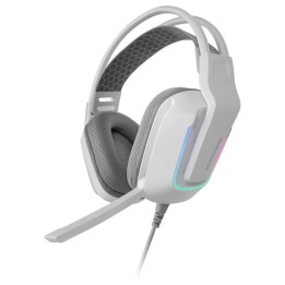 Mars Gaming Mh-strike Auriculares Ergonómicos Frgb Rainbow Drivers Neodimio 50mm Micrófono Blanco