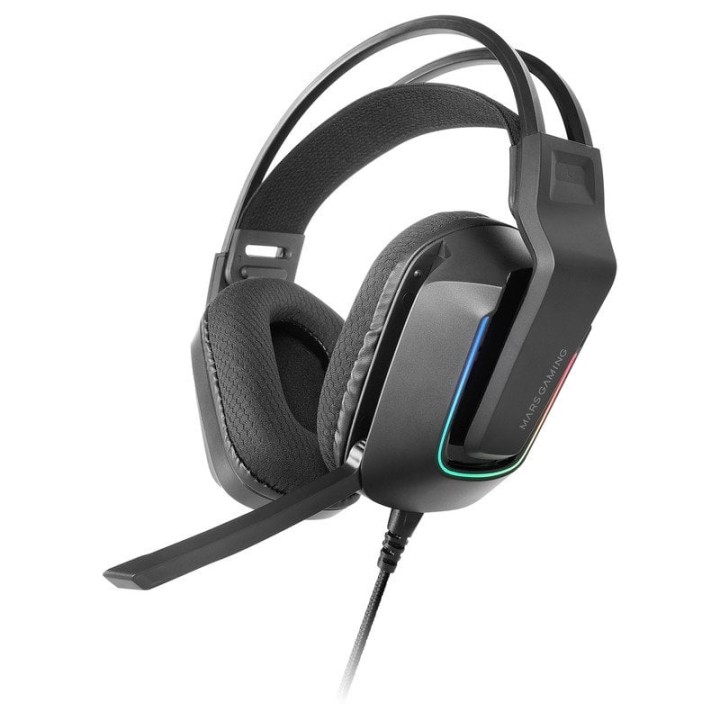 Mars Gaming Mh-strike Auriculares Ergonómicos Frgb Rainbow Drivers Neodimio 50mm Micrófono Negro