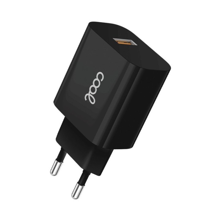 Cool Cargador de Red Universal con Conector USB Tipo C 12W 5V 2.4A Negro + Cable USB-A a USB-C