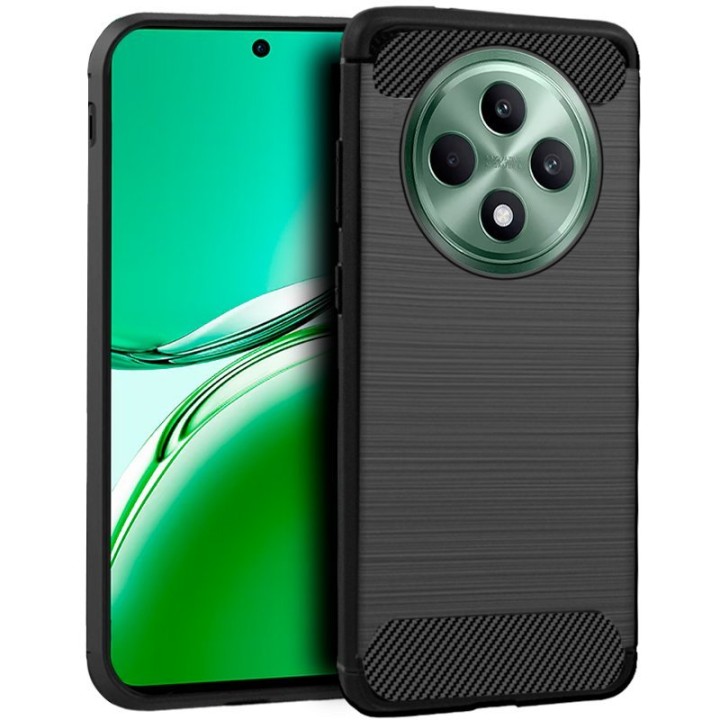 Cool Carcasa Carbón Negro para Oppo Reno 12 F 4G / 5G / 12 FS 4G / 5G