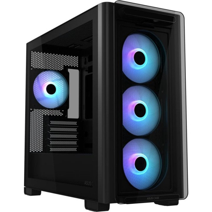 ASUS A23 PLUS Micro-ATX ARGB Cristal Templado USB-C 3.2 Negro