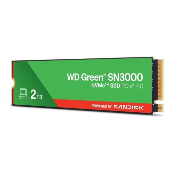 WD Green SN3000 2TB Disco SSD 5000MB/s NVMe PCIe 4.0 M.2 Gen4 QLC 3D NAND
