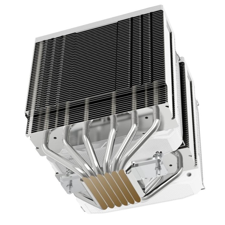 Mars Gaming MCPU-XU6 Disipador CPU Doble Torre TDP 350W 2x Ventiladores FDB 6 Heatpipes HCT Blanco