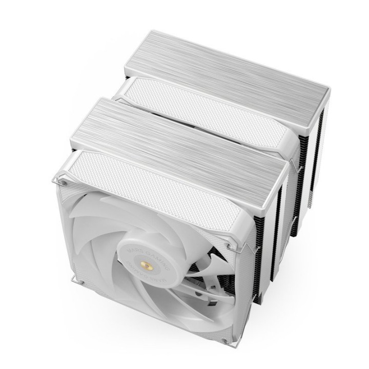 Mars Gaming MCPU-XU9 Disipador CPU Doble Torre TDP 400W 2x Ventiladores FDB 9 Heatpipes BPH Blanco