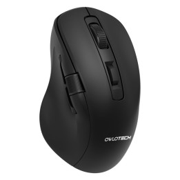 Owlotech M320 Ratón con Rueda Lateral Wireless 2.4GHz/Bluetooth Clics Silenciosos Negro