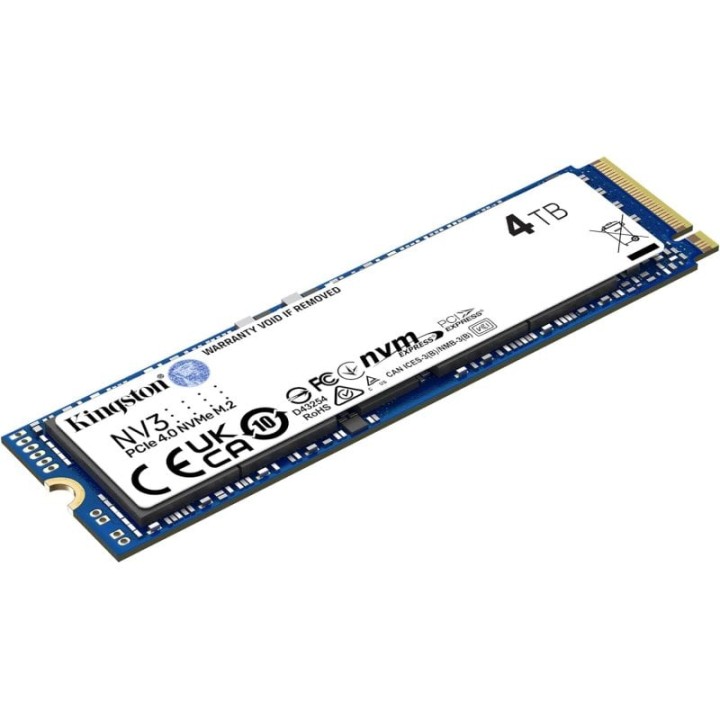 Kingston NV3 4TB Disco SSD 6000MB/s NVMe PCIe 4.0 M.2 Gen4 3D NAND
