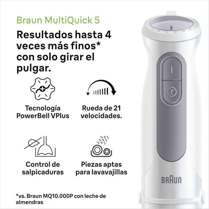 Braun Minipimer 5 MQ 50001 M Batidora de Mano 1000W 0.6 L