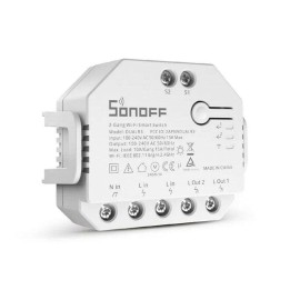 Sonoff Dual R3 Módulo de Control Inteligente 2-Gang WiFi Blanco