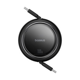 Baseus Free2Draw Cable de Carga Rápida Retráctil 100W USB-C a USB-C 1m Negro