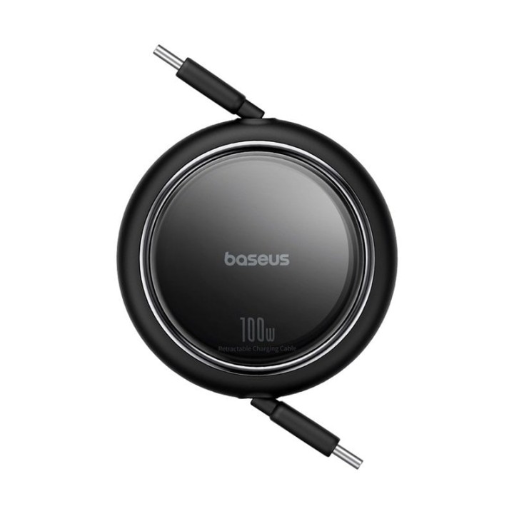 Baseus Free2Draw Cable de Carga Rápida Retráctil 100W USB-C a USB-C 1m Negro