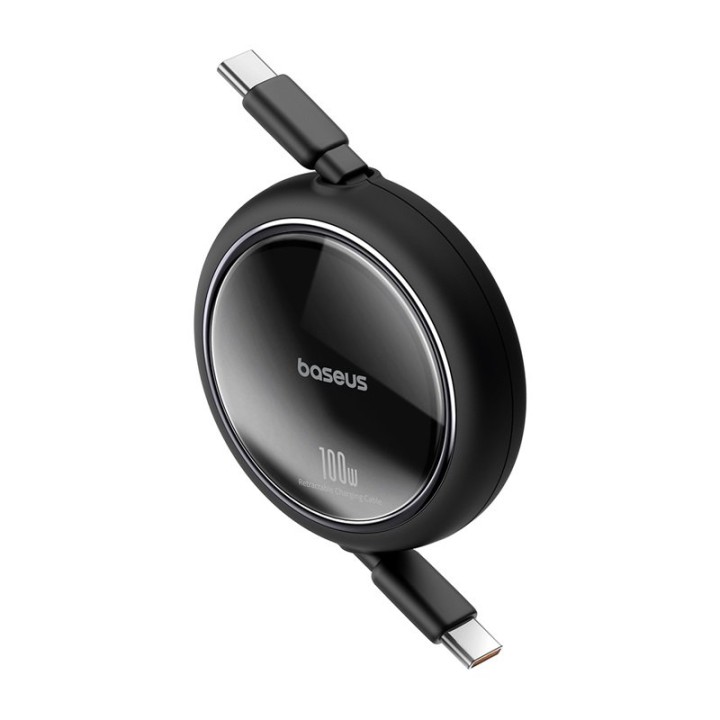 Baseus Free2Draw Cable de Carga Rápida Retráctil 100W USB-C a USB-C 1m Negro