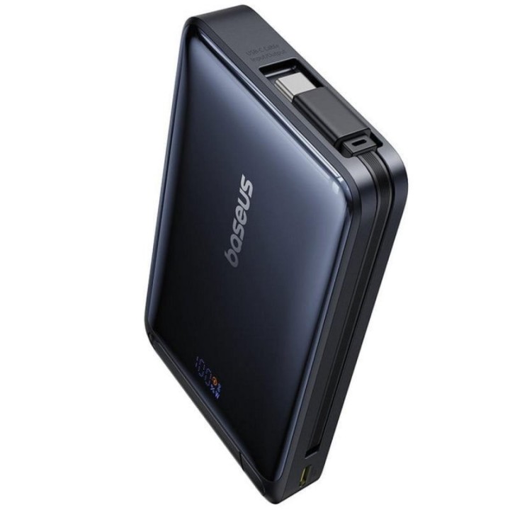 Baseus Nomos Soporte y PowerBank 45W 10000mAh Inalambrico Magnetico Qi2 Azul Oscuro