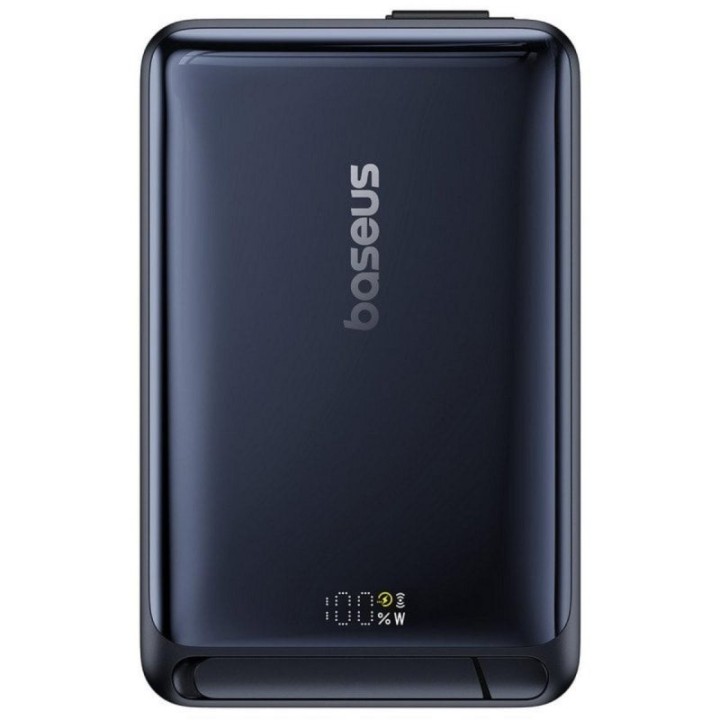 Baseus Nomos Soporte y PowerBank 45W 10000mAh Inalambrico Magnetico Qi2 Azul Oscuro