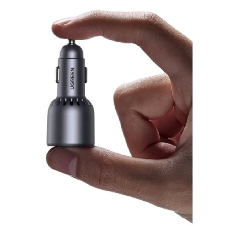 Ugreen 35024 Cargador de Coche Carga Rápida 2 USB-C y 1 USB-A Negro
