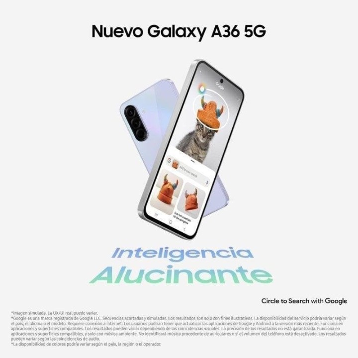 Samsung Galaxy A36 5G 128GB 6GB 6.7" Negro Super AMOLED