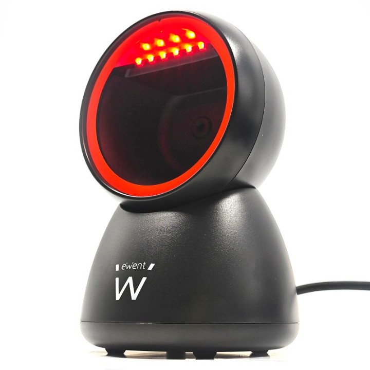 Ewent EW3450 Lector de Códigos de Barras 1D/2D/QR Manos Libres Negro