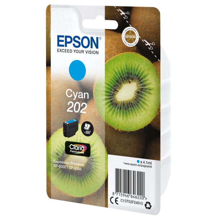 Tinta Epson 202 T02F2 Cian 4.1ml (C13T02F24020)
