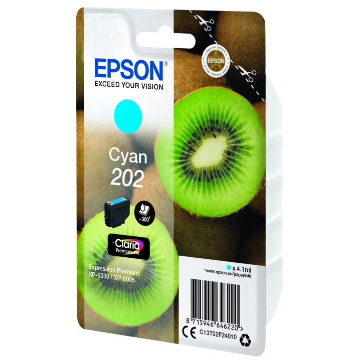 Tinta Epson 202 T02F2 Cian 4.1ml (C13T02F24020)